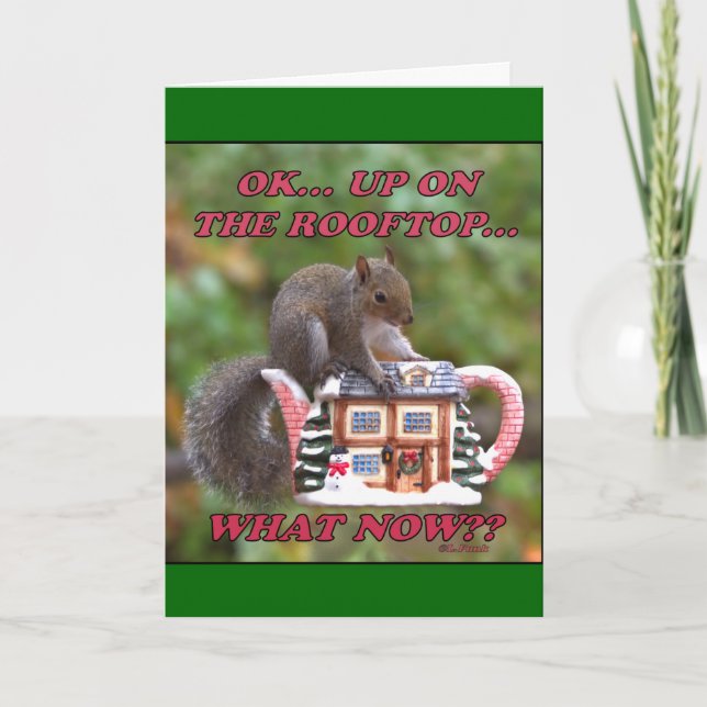 Up On The Rooftop Holiday Card (Front)