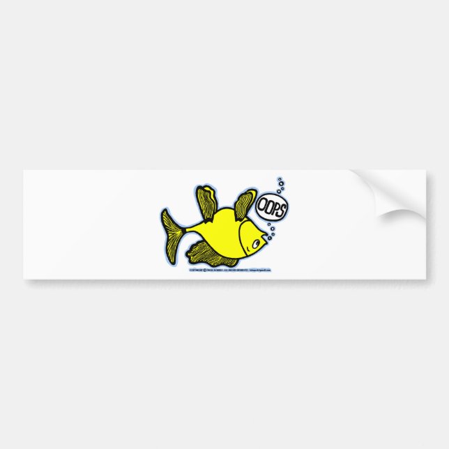 Up Side Down Fish! Bumper Sticker (Front)