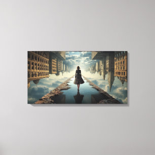Up side down world Stretched Canvas Print