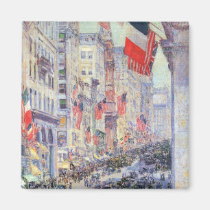 Up the Avenue from 34th Street, May 1917 by Hassam Magnet