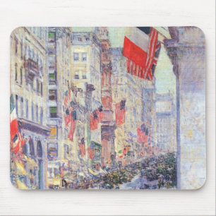Up the Avenue from 34th Street, May 1917 by Hassam Mouse Pad