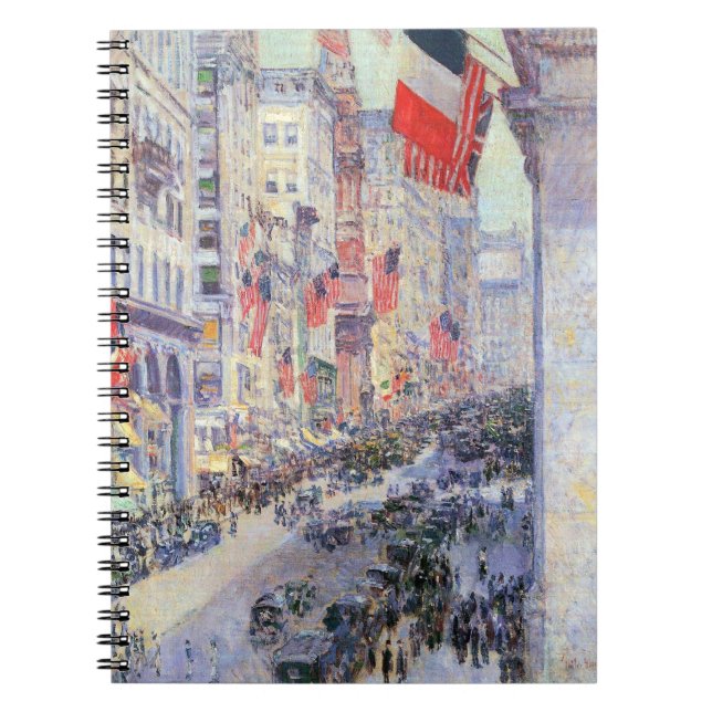Up the Avenue from 34th Street, May 1917 by Hassam Notebook (Front)