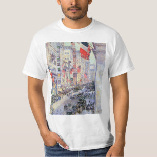 Up the Avenue from 34th Street, May 1917 by Hassam T-Shirt