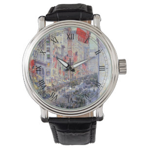 Up the Avenue from 34th Street, May 1917 by Hassam Watch