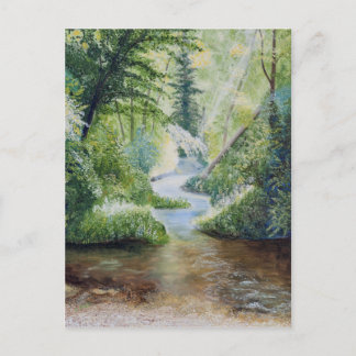 Up The Creek Oil Painting Postcard