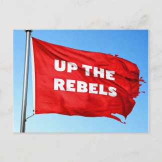 Up the Rebels  Invitation Postcard
