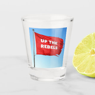Up the Rebels themed shot glass