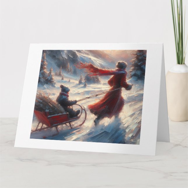 Up the Snowy Hill,  Card (Front)
