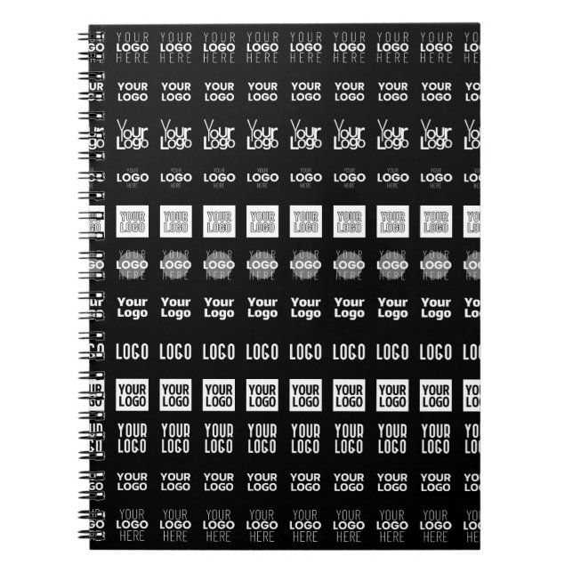 Up to 12 Different Logos or Uploaded Images Notebook (Front)