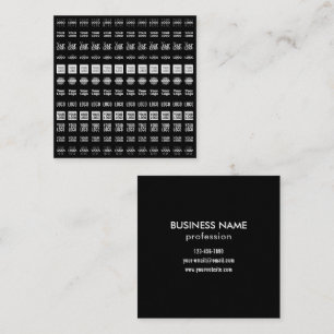 Up to 12 Different Logos or Uploaded Images Square Business Card