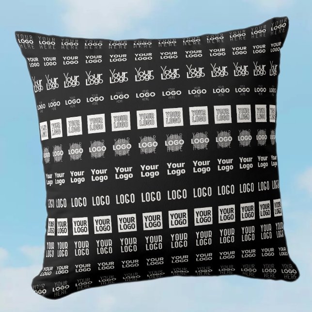 Up to 12 Different Logos or Uploaded Images Throw Pillow (Creator Uploaded)