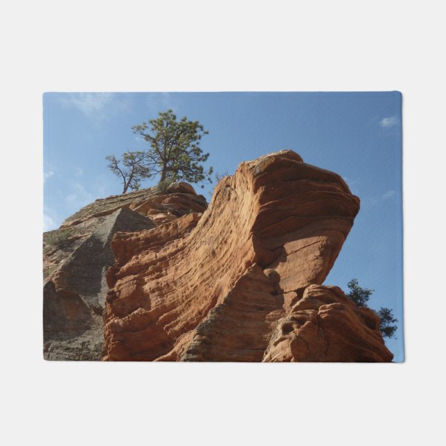 Up to Angels Landing in Zion National Park Doormat (Front)