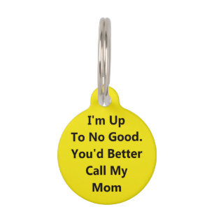 Up To No Good Pet Tag