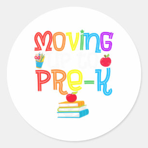 Up To Pre-k Teacher Student Kid Graduation  Classic Round Sticker