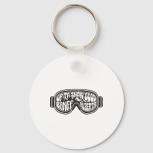 Up To Snow Good Banff Alberta Ski Goggles Keychain