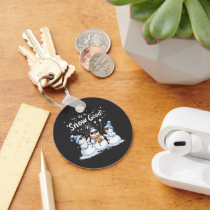 Up to Snow Good Funny Snowman Christmas Keychain