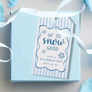 Up To Snow Good Winter Snowflake Bachelorette  Gift Tags