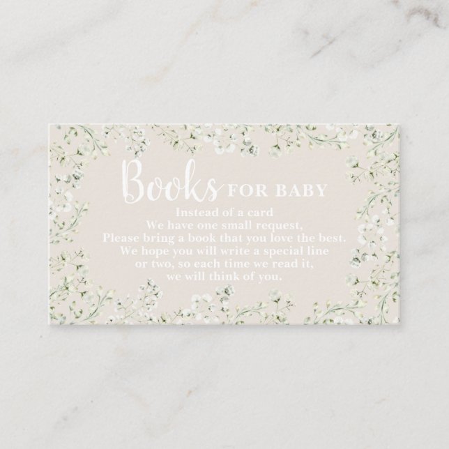 Up to the Clouds Baby Shower Books for Baby Card (Front)