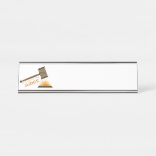 Up To The Judge Desk Name Plate