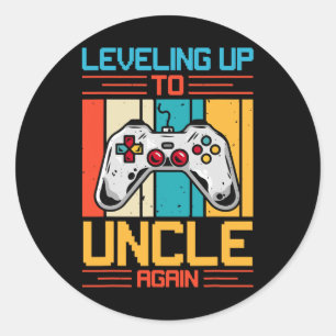 Up To Uncle Again Gamer Promoted To Uncle Again  Classic Round Sticker