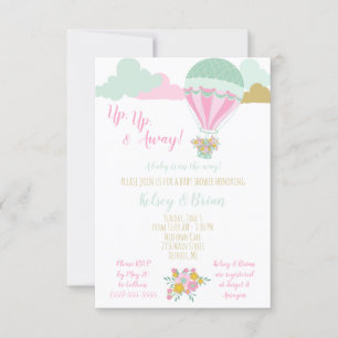Up, Up, and Away!  A baby is on the way!   Invitation