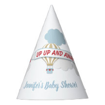 Up Up And Away! Airplane Baby Shower Party Hat