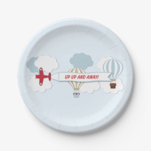 Up Up And Away/ Airplane Paper Plate