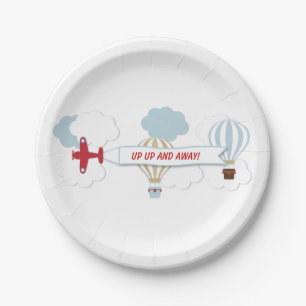 Up Up And Away/ Airplane Paper Plate