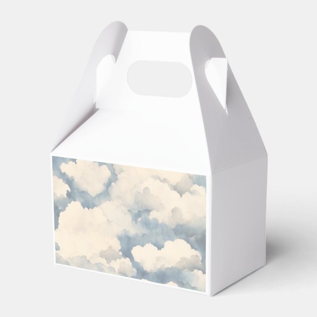 Up, Up and Away Balloon Birthday Favor Box (Front Side)