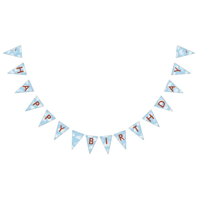Up Up and Away Birthday Bunting Flags (All)