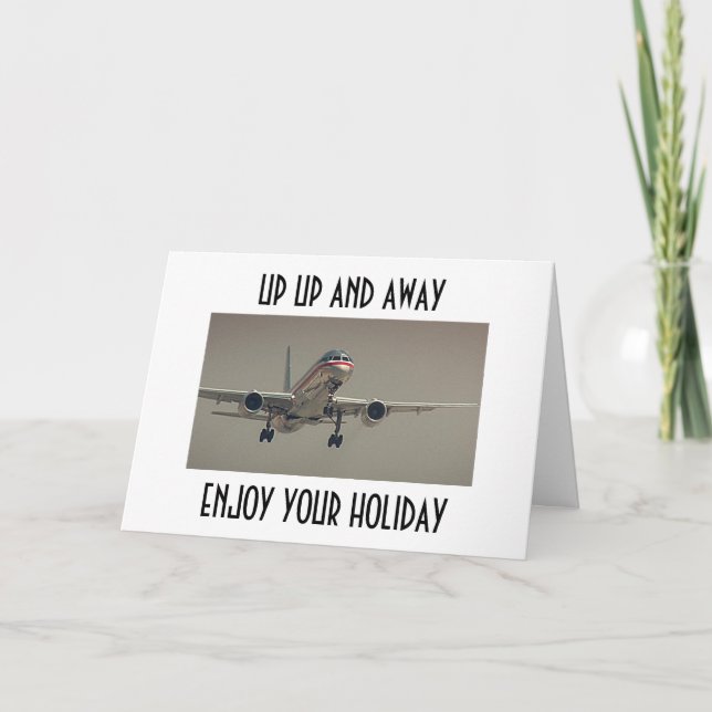 UP UP AND AWAY-ENJOY YOUR HOLIDAY CARD (Front)
