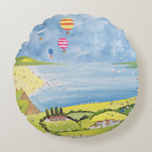 Up up and away round pillow