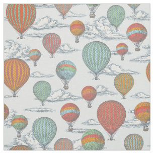 Up Up and Away Vintage Hot Air Balloon Fabric
