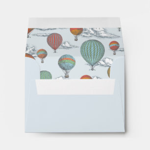 Up Up and Away Vintage Hot Air Balloon Thank You Envelopes