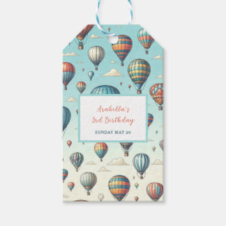 Up, Up, and Away! Whimsical Hot Air Balloons Gift Tags