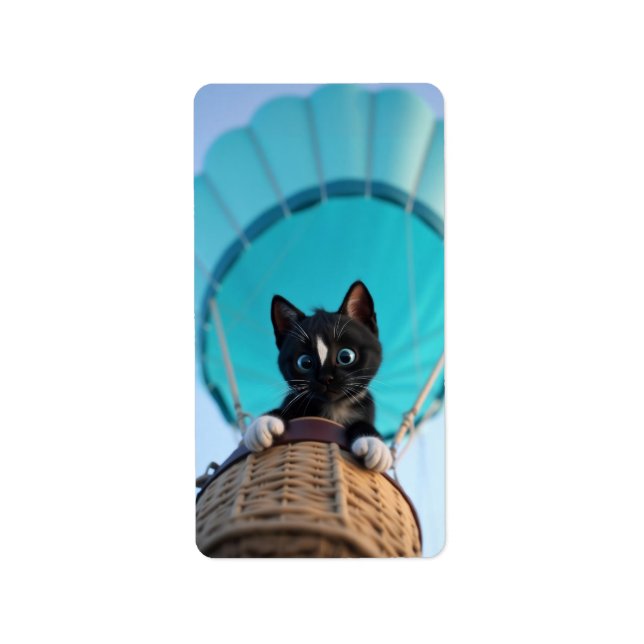 Up, Up, and Away with Felini the Cat Label (Front)