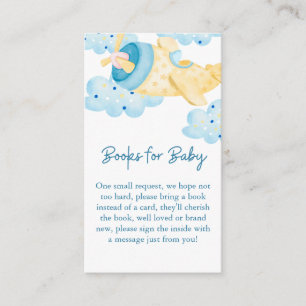 Up Up and Away Yellow Airplane Books for Baby Enclosure Card
