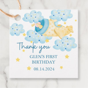 Up Up and Away Yellow Airplane Thank you Favour Tags
