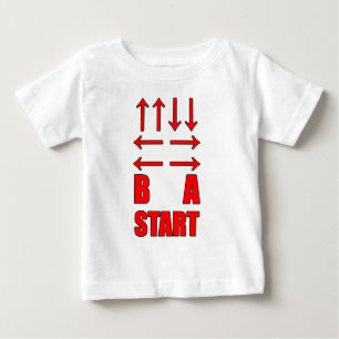 Up Up Down Down Left Right Left Right B A Start Baby T-Shirt
