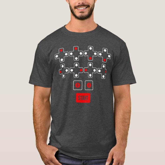 Up Up Down Left Right Left Right B A Start funny c T-Shirt (Front)