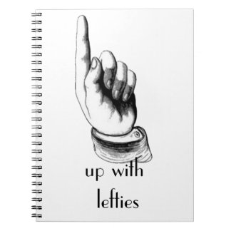up with lefties notebook