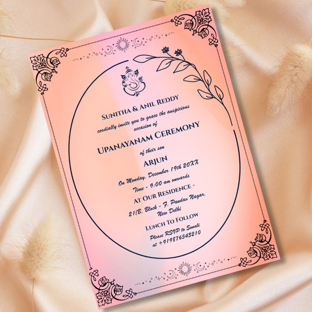 Upanayanam aka Hindu Holy Thread Janeu Ceremony Invitation (Creator Uploaded)