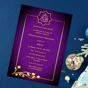 Upanayanam aka Hindu Holy Thread Janeu Ceremony Invitation