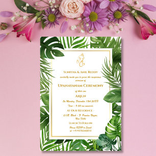 Upanayanam aka Hindu Holy Thread Janeu Ceremony Invitation