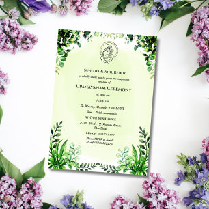 Upanayanam aka Hindu Holy Thread Janeu Ceremony Invitation