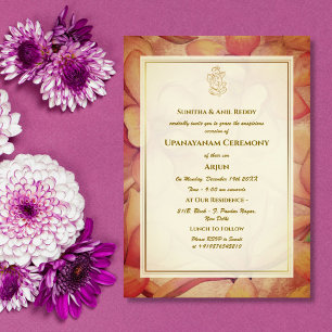 Upanayanam aka Hindu Holy Thread Janeu Ceremony Invitation