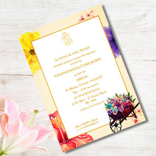 Upanayanam aka Hindu Holy Thread Janeu Ceremony Invitation