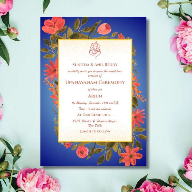 Upanayanam aka Hindu Holy Thread Janeu Ceremony Invitation (Creator Uploaded)