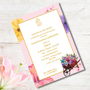 Upanayanam aka Hindu Holy Thread Janeu Ceremony Invitation