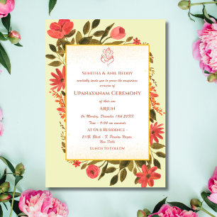 Upanayanam aka Hindu Holy Thread Janeu Ceremony Invitation